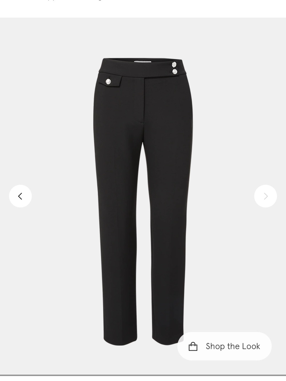 Veronica Beard Renzo crest Tailored Black slim cropped pant